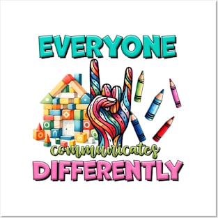 Communicate differently Autism Awareness Gift for Birthday, Mother's Day, Thanksgiving, Christmas Posters and Art
